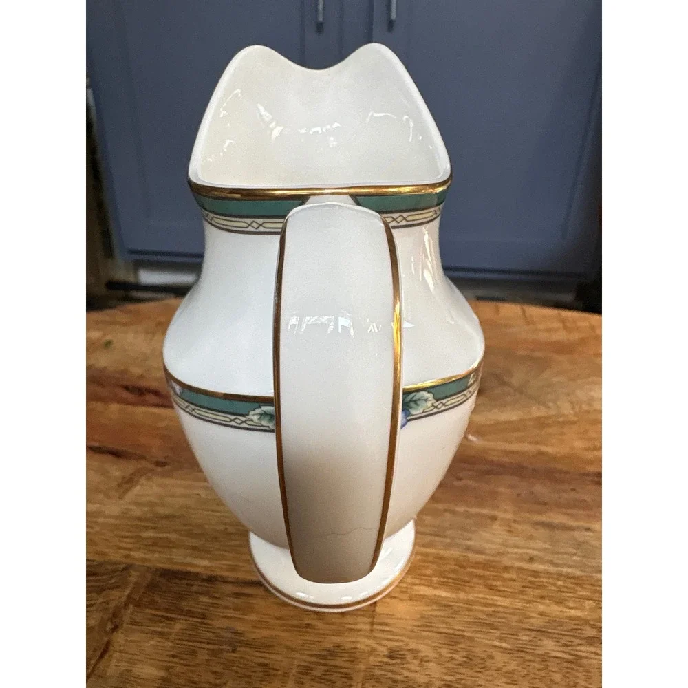 Royal Doulton Orchard Hill H5233 Fine Bone China Pitcher Floral Gold Trim 1994